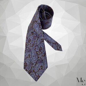 STEFANO RICCI LUXURY COLLECTION X-Long Purple Brown Silk Tie Italy 61”-3.5" NWOT